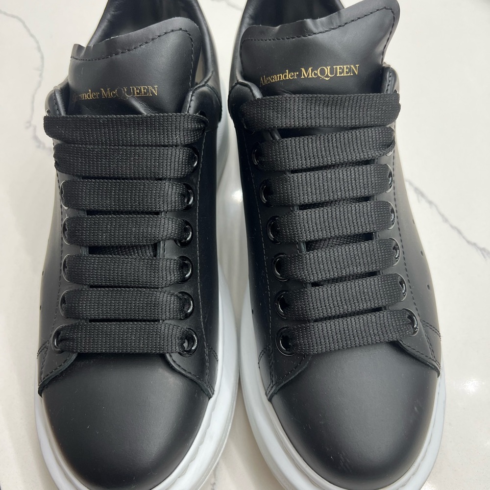 Alexander McQueen Black and White Womens Sneakers
